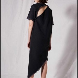 TOPSHOP by Boutique Black Denim Asymmetric Dress 6